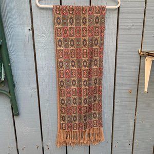 Paisley Pattern Fringed Scarf